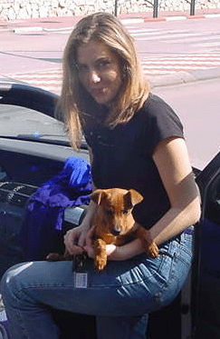 Natanya, my puppy, and me