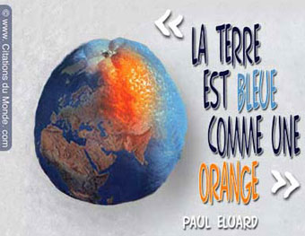 La terre est bleue comme une orange